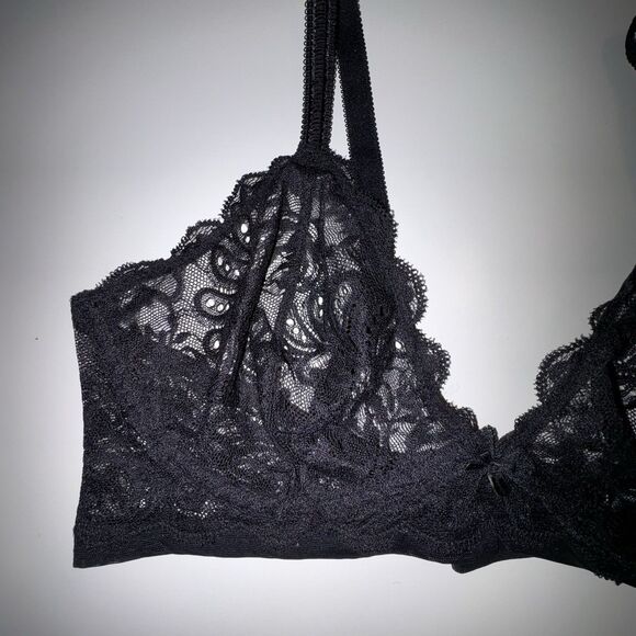 Soma Le Mystere Black Sophia Floral Lace Underwire Bralette Bra Size 36C NWT - Picture 10 of 13